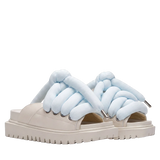 Sandal - Cream Leather - LT Light Blu