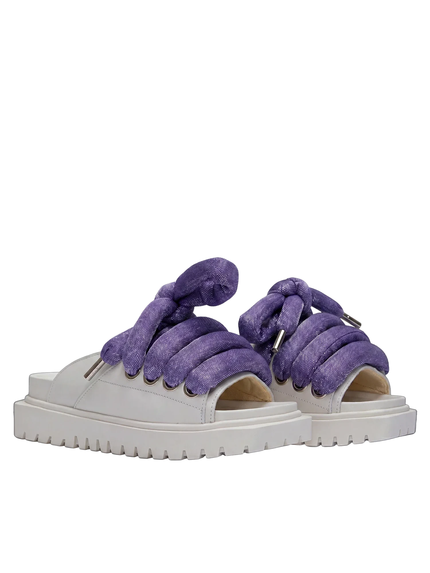 Sandale — Leder Creme — LT Glyzinie