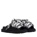 Sandal - Black Leather - TB Marble