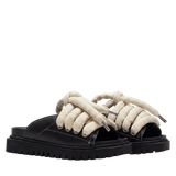 Sandal - Black Leather - LT Gold