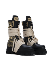 STARBOOT DOMINION — Schwarz mit goldfarbenen Nieten