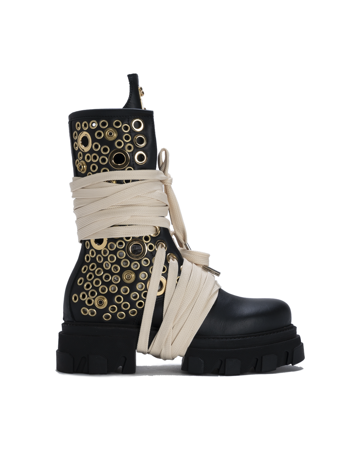 STARBOOT DOMINION — Schwarz mit goldfarbenen Nieten