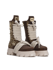 STARBOOT DOMINION — Braun mit goldfarbenen Nieten