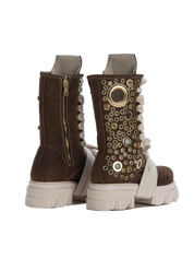 STARBOOT DOMINION — Braun mit goldfarbenen Nieten