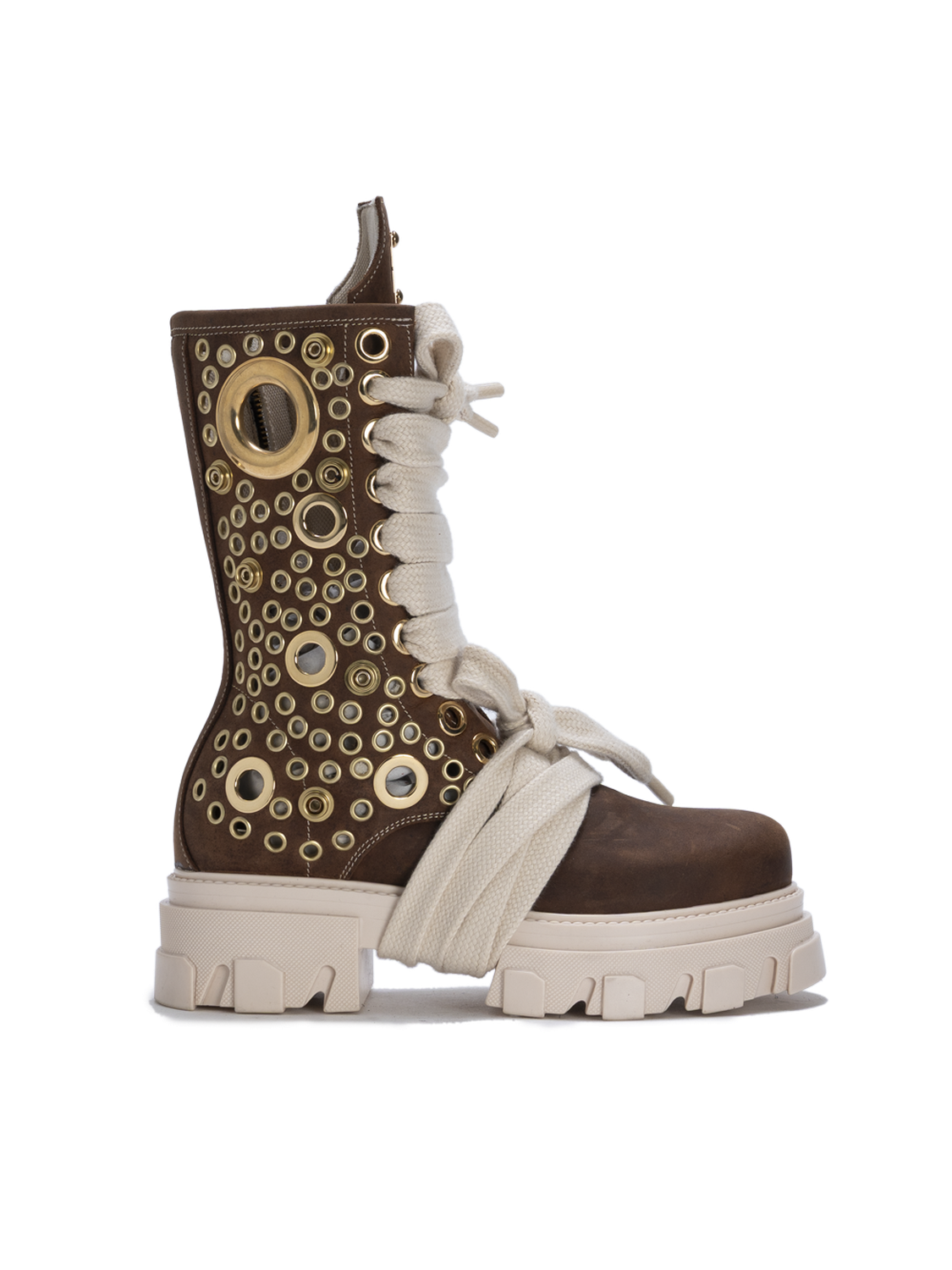 STARBOOT DOMINION — Braun mit goldfarbenen Nieten