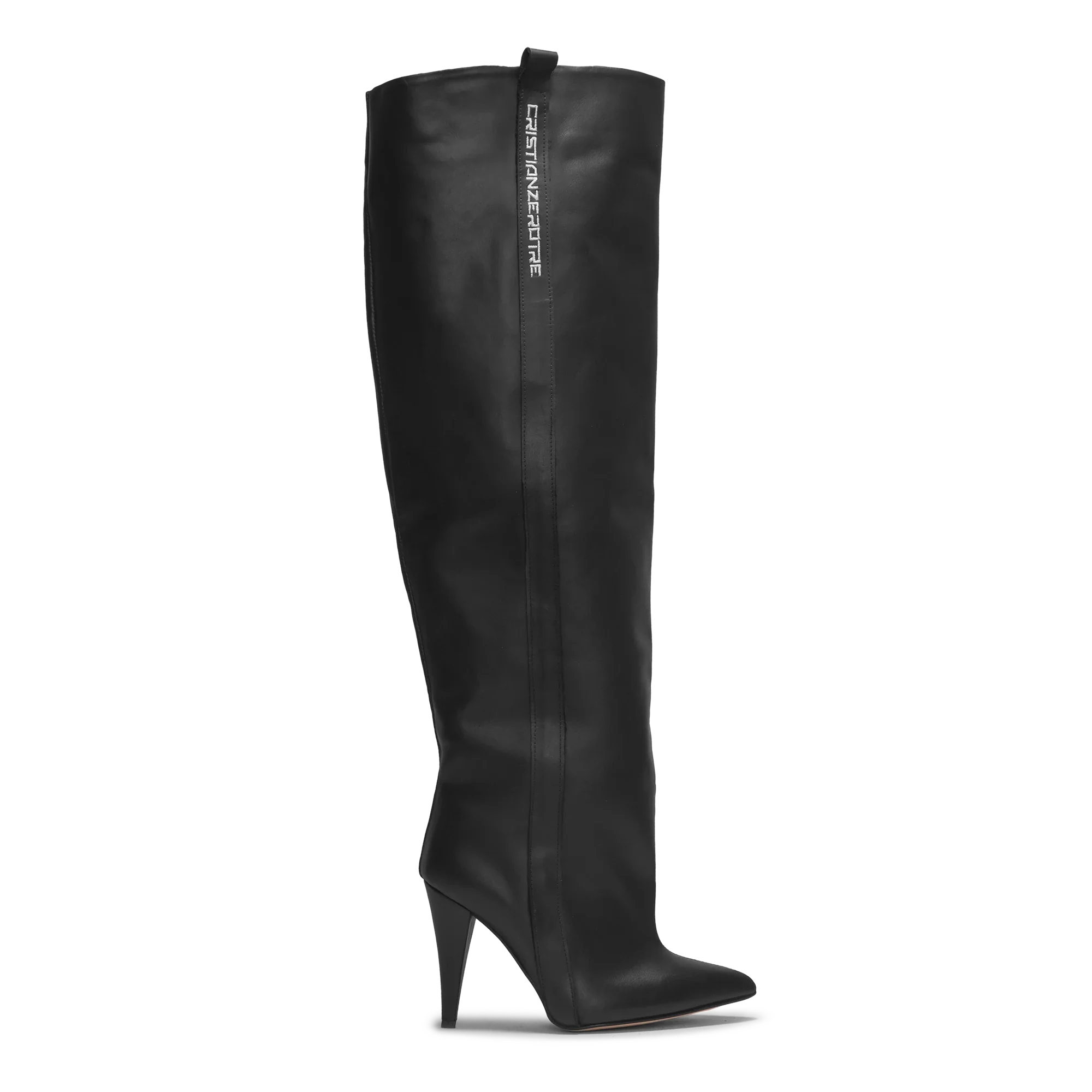 STORM – Black Matte Leather Over-The-Knee Boots