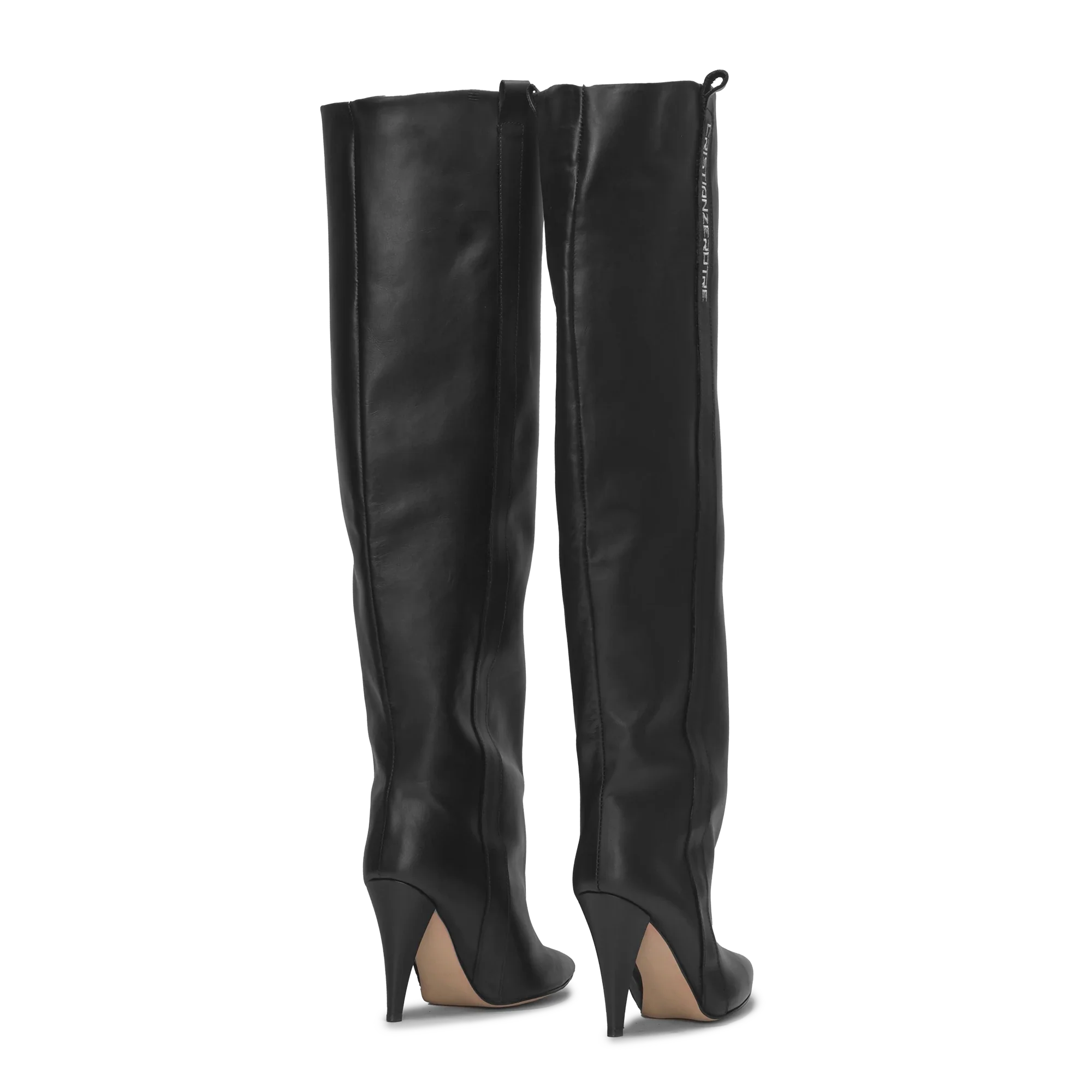 STORM – Black Matte Leather Over-The-Knee Boots