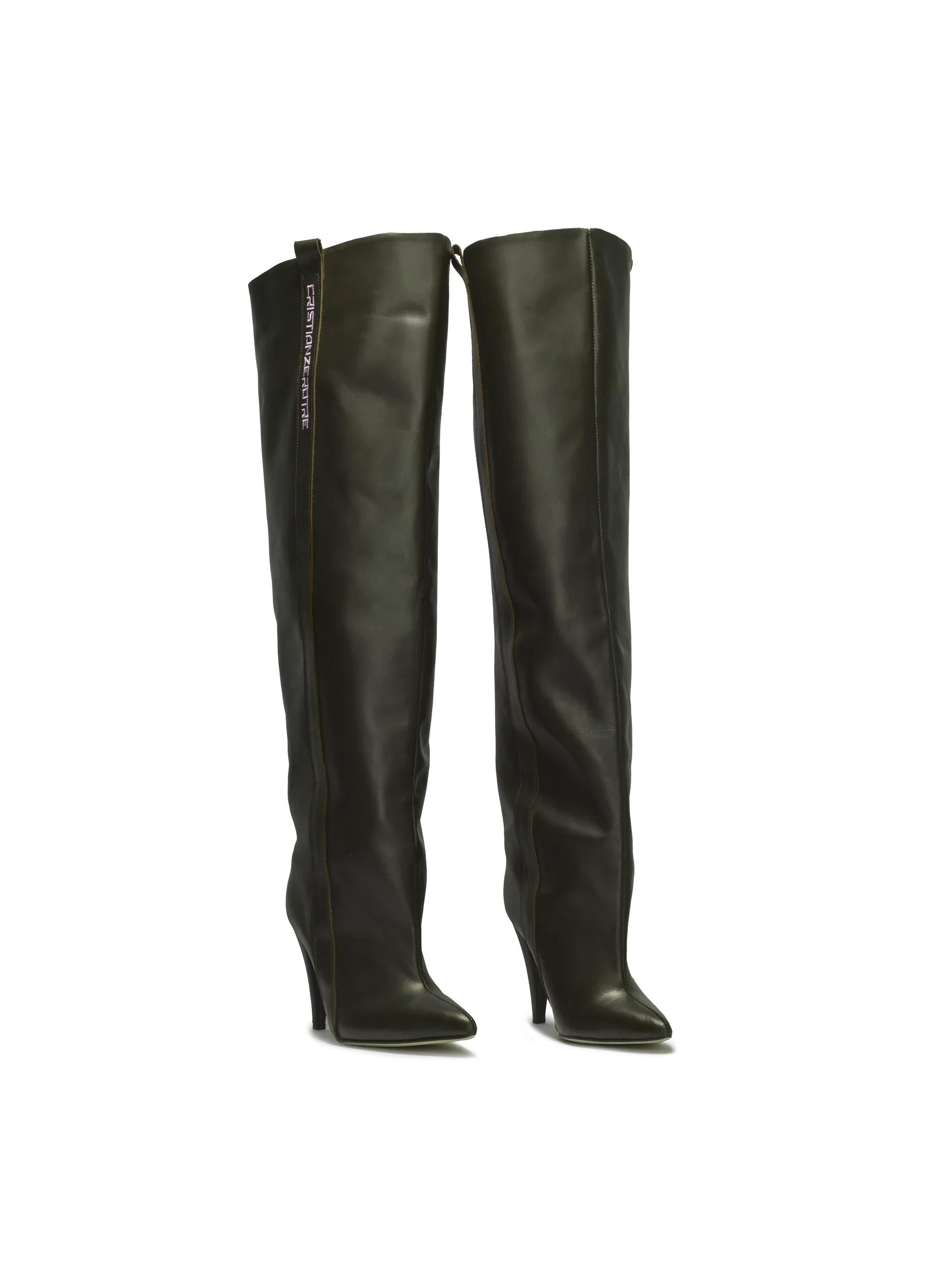 STORM – Dark Green High-Heel Over-The-Knee Boots
