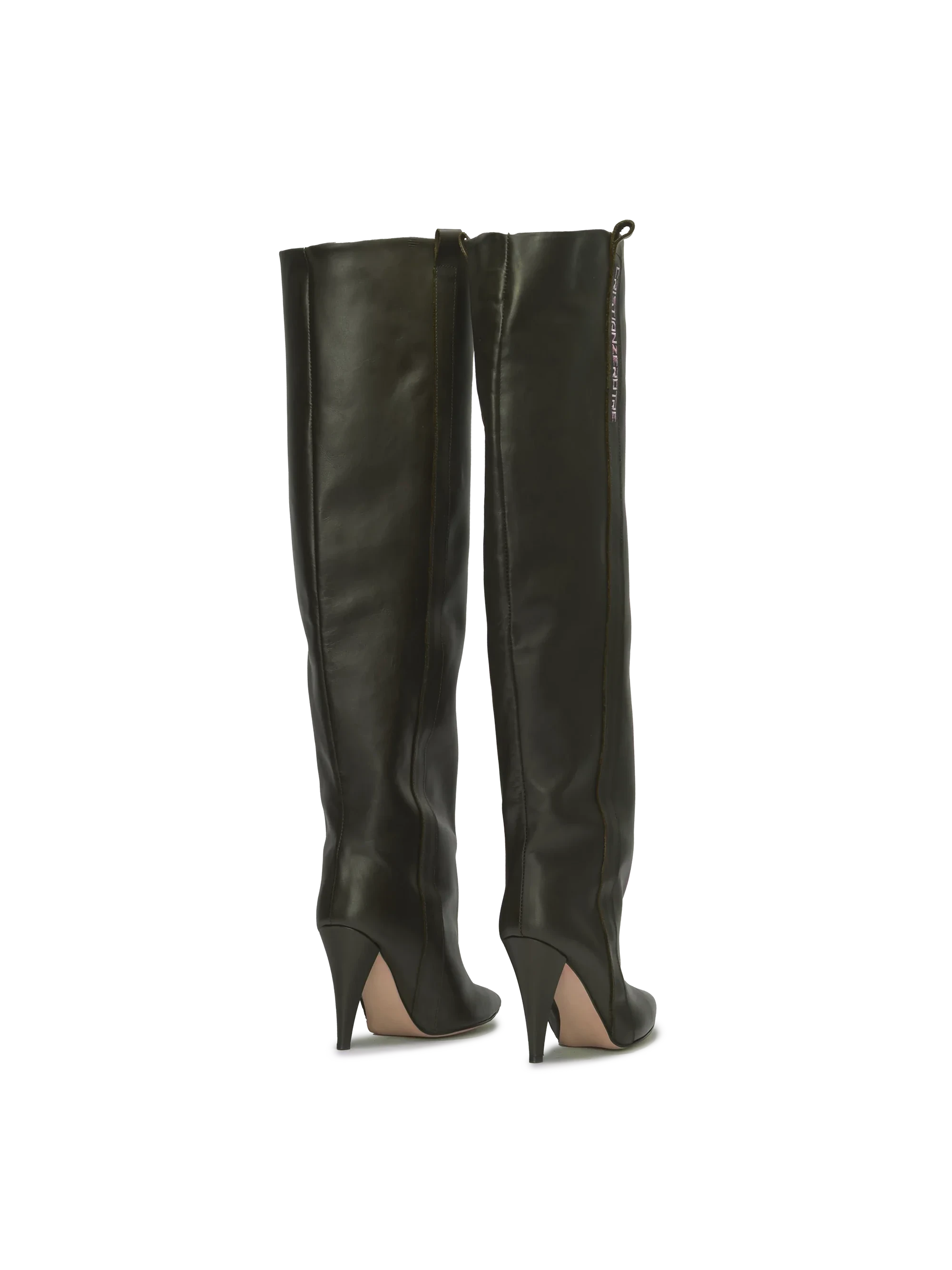 STORM – Dark Green High-Heel Over-The-Knee Boots