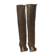 STORM – Espresso Brown Vintage Leather Over-The-Knee Boots