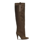 STORM – Espresso Brown Vintage Leather Over-The-Knee Boots