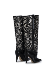 STORM – Silver Eyelet Boots