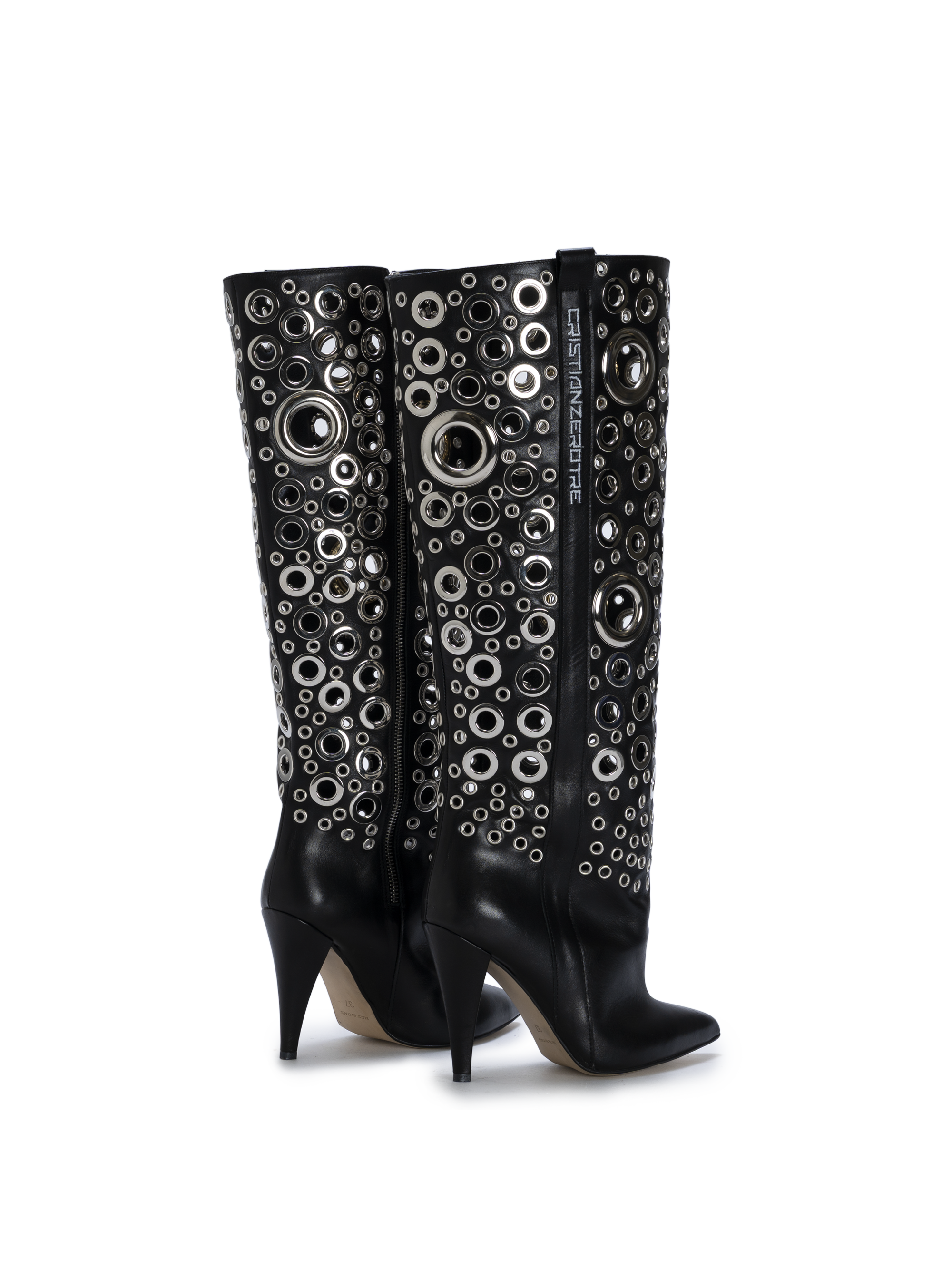 STORM – Silver Eyelet Boots