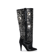 STORM – Silver Eyelet Boots