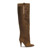 STORM – Vintage Brown Distressed Leather Over-The-Knee Boots