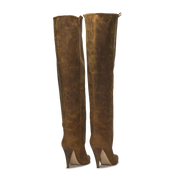 STORM – Vintage Brown Distressed Leather Over-The-Knee Boots