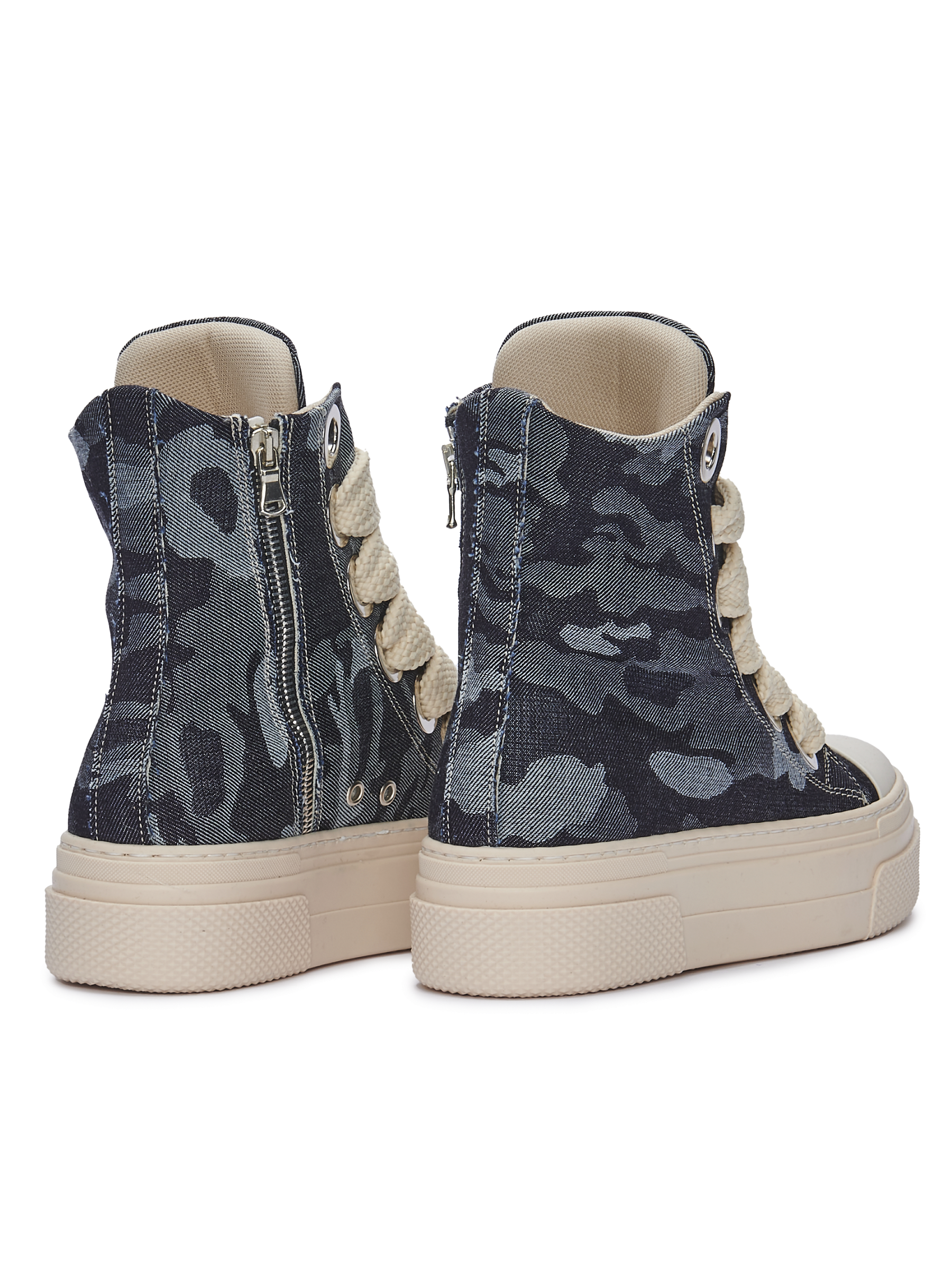 CALIPSO — Gewaschener Denim mit Camouflagemuster