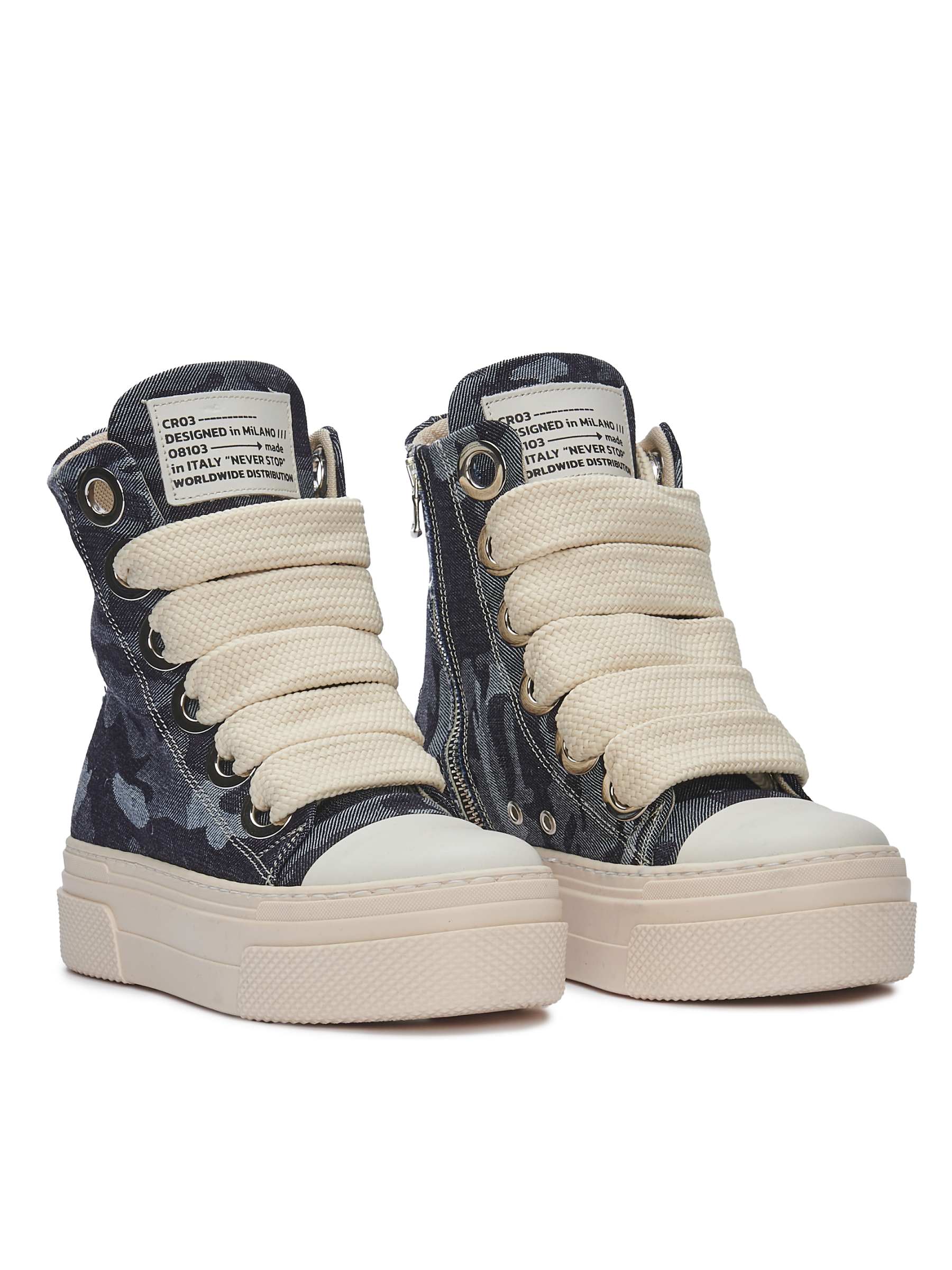 CALIPSO — Gewaschener Denim mit Camouflagemuster