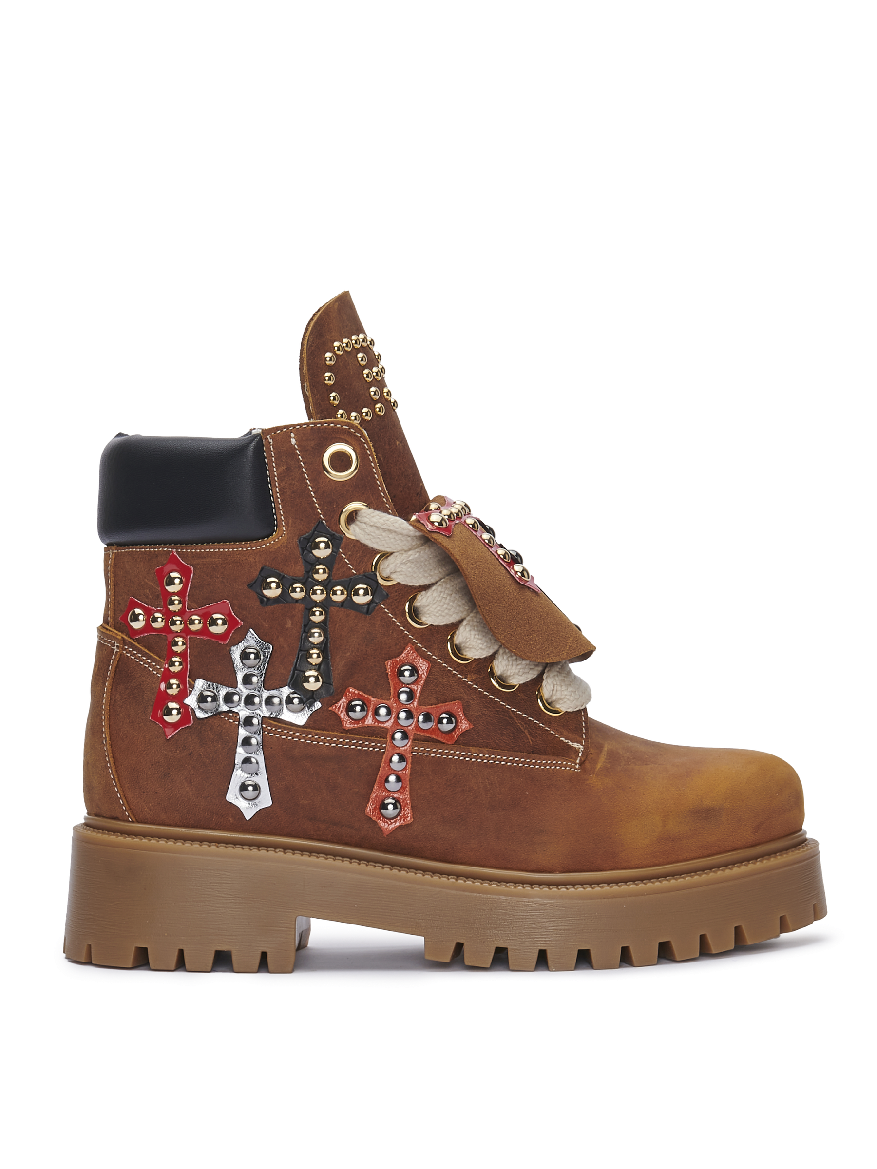 STARBOOT CUSTOM — Leder mit Nieten und Kreuzapplikationen
