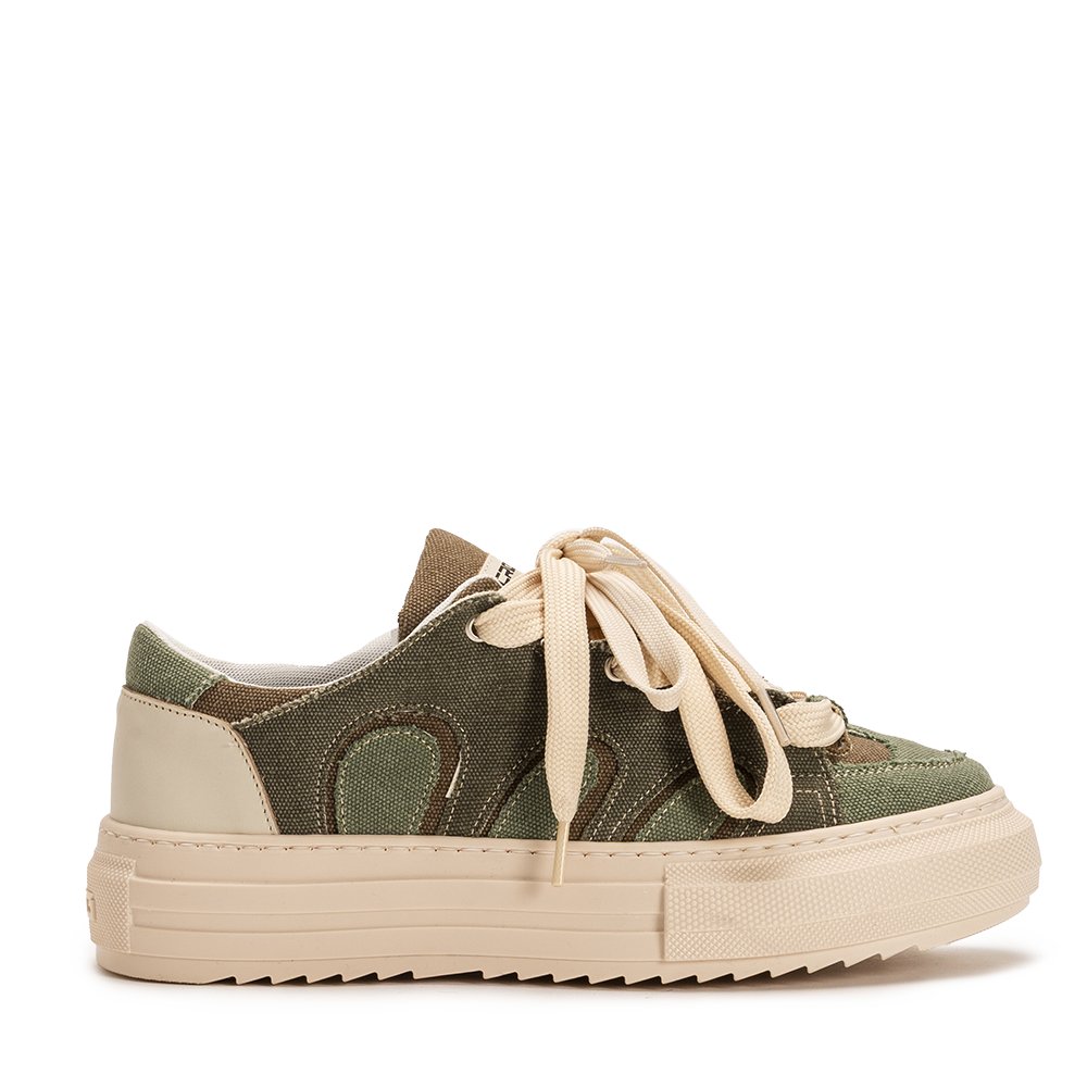 VYBE – Green Canvas Chunky Sneakers