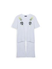 White Knotted Cat Stars T-Shirt