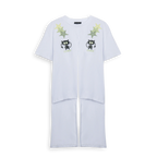 White Knotted Cat Stars T-Shirt