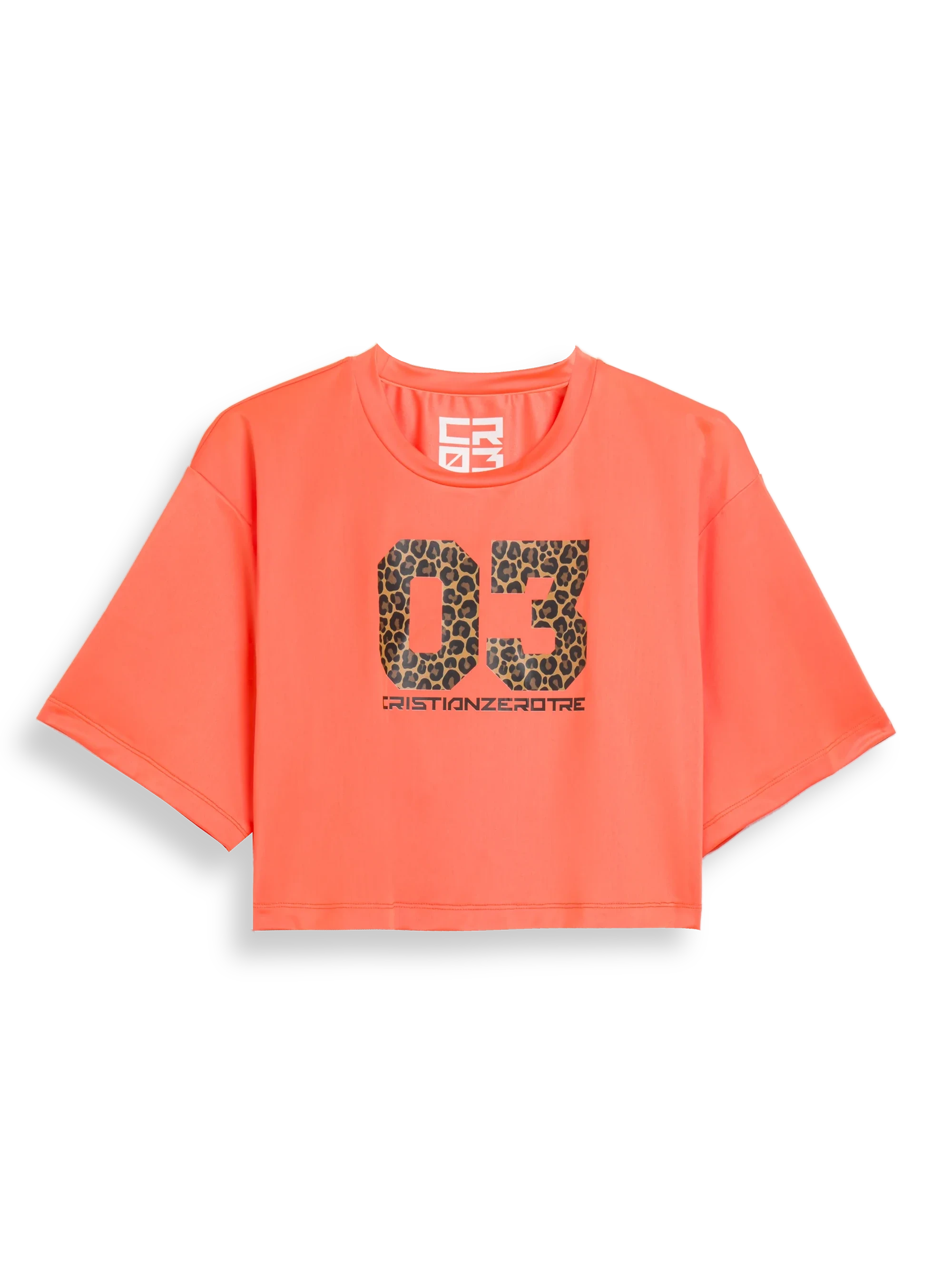 Orange Cropped 03 Leopard T-Shirt