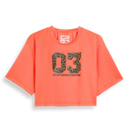 Orange Cropped 03 Leopard T-Shirt