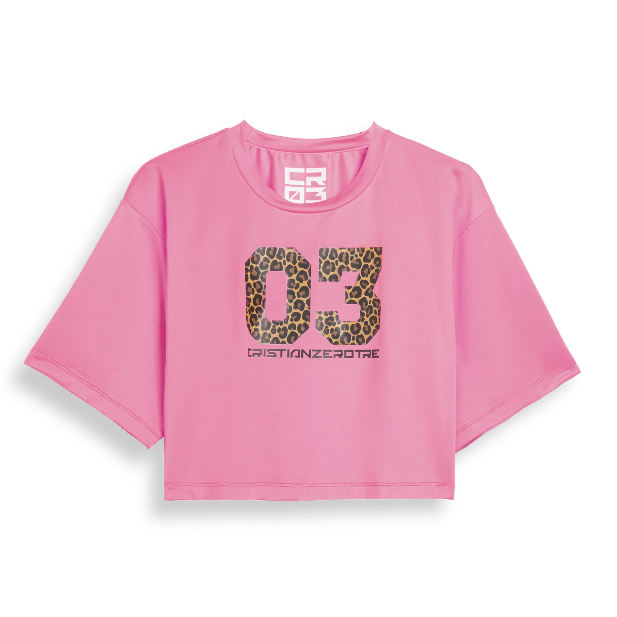 T-Shirt Leopardo 03 Rosa Corto