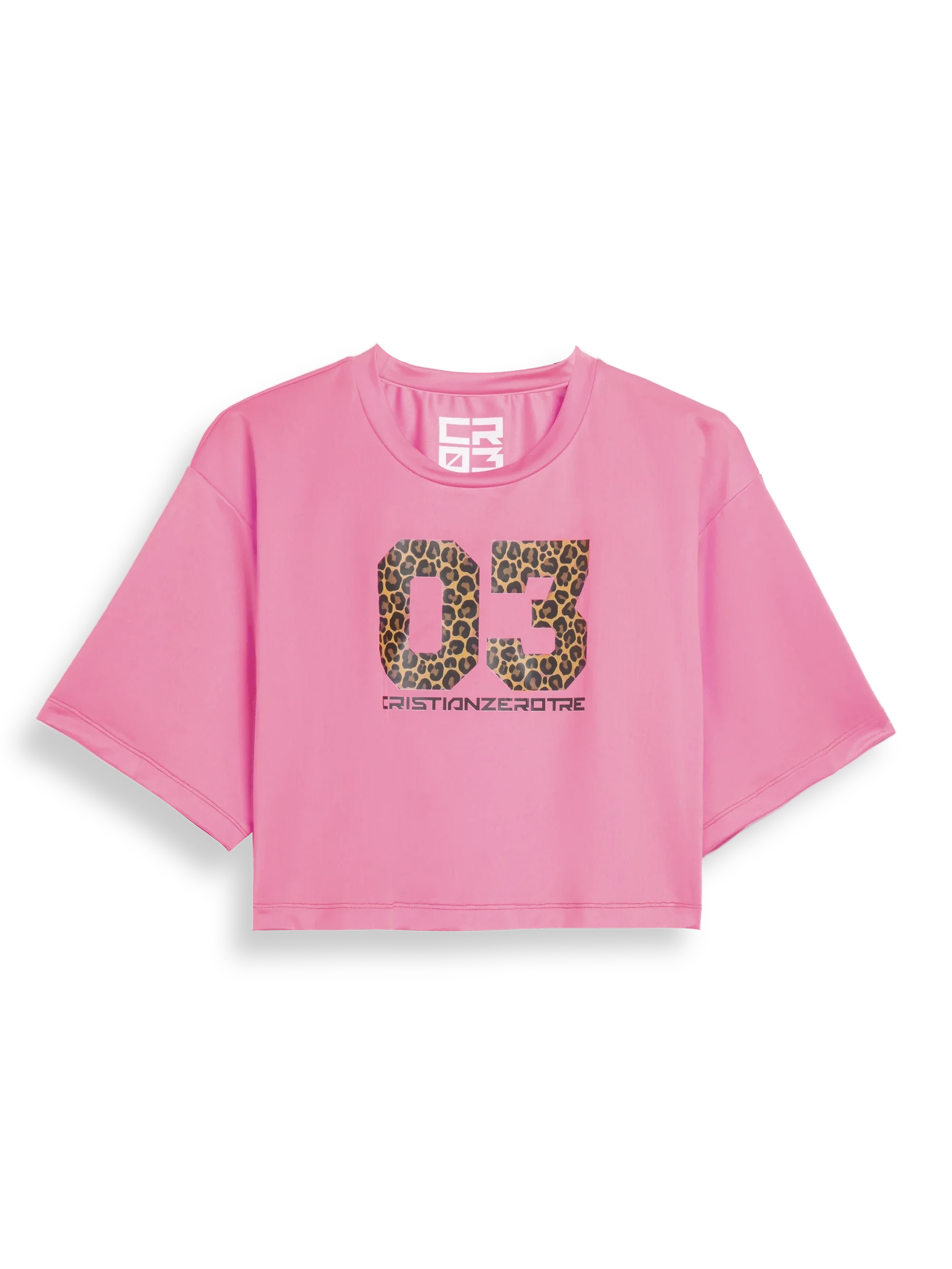 Pink Cropped 03 Leopard T-Shirt