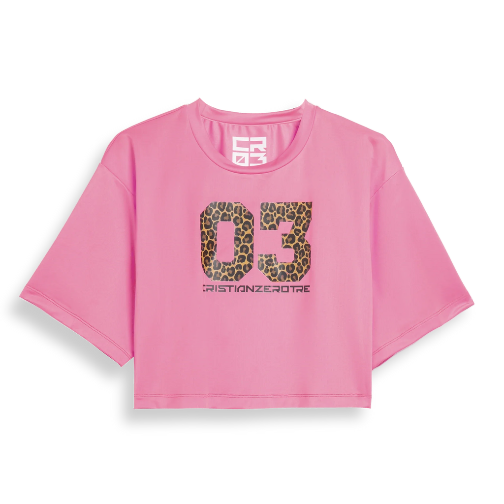 Pink Cropped 03 Leopard T-Shirt