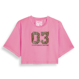 T-Shirt Leopardo 03 Rosa Corto